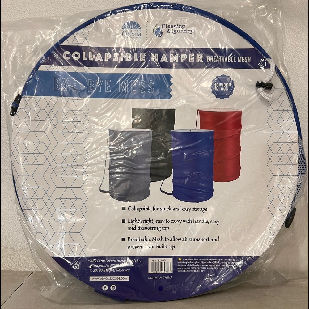 4 pack Large Collapsible Clothes Hampers